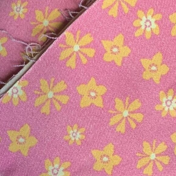 🦋 NWT 🌸 ZARA High Waist Stretch Flared Leg Flower Print Jeans Pink Yellow Sz 0 - Picture 6 of 7